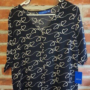 NWT Apt 9 Women's Dressy Blouse Size Large